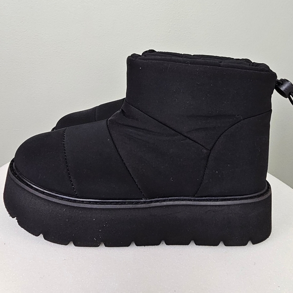 Portland Boot Company Women's Metallic Puffer Cozy Booties in Black - Picture 10 of 14